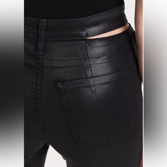 Jonathan Simkhai Amelia cut out black jeans coated pants Standard NWT 29 - Picture 4 of 12